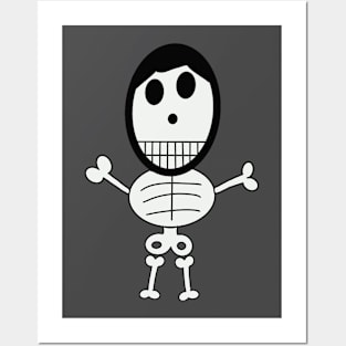 Cute skeletons doodle style Posters and Art